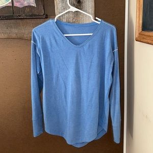 Blue Lululemon Long Sleeve Top with Thumb Holes